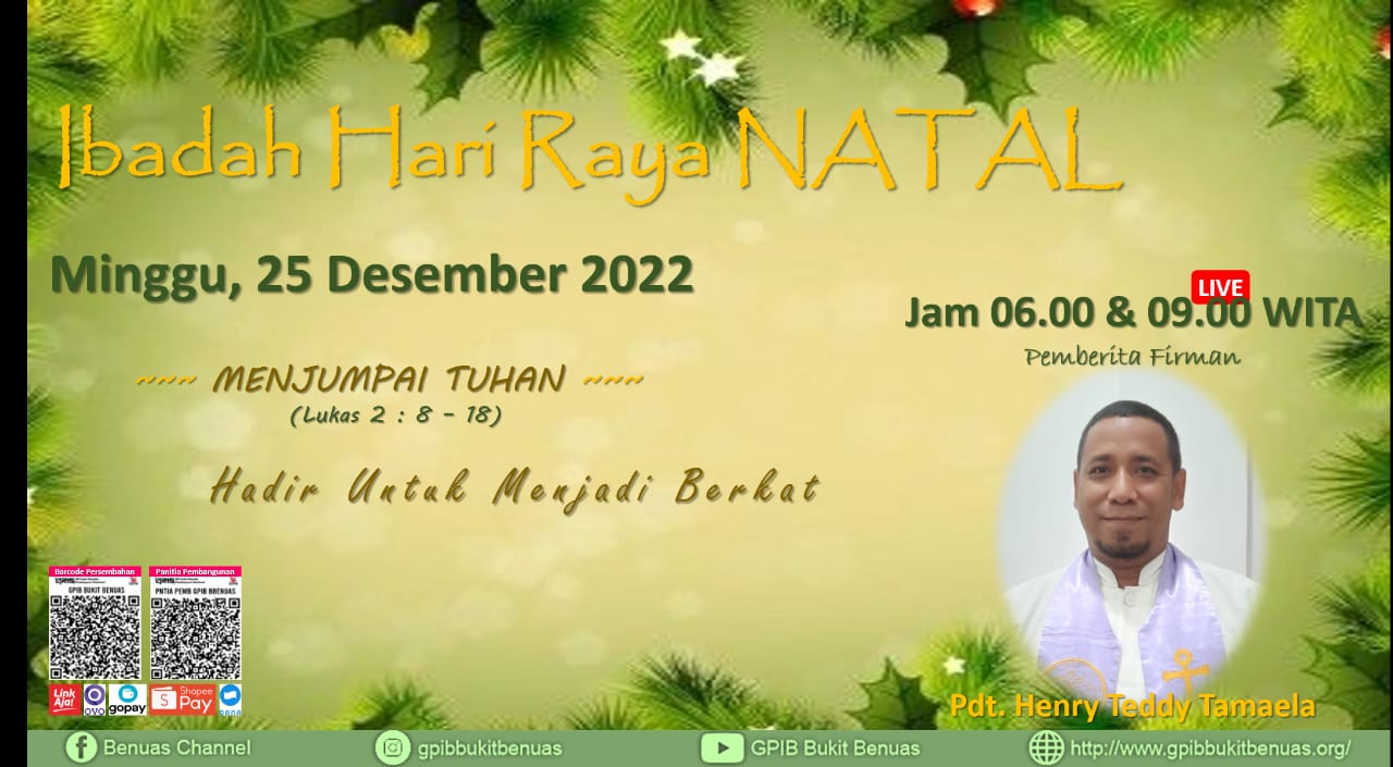 Ibadah Raya Natal Desember Pf Pdt Henry Teddy Tamaela