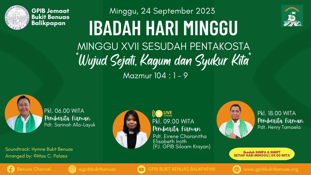 Ibadah Hari Minggu 24 September 2023 PF Pdt Sarinah Allo Layuk 06